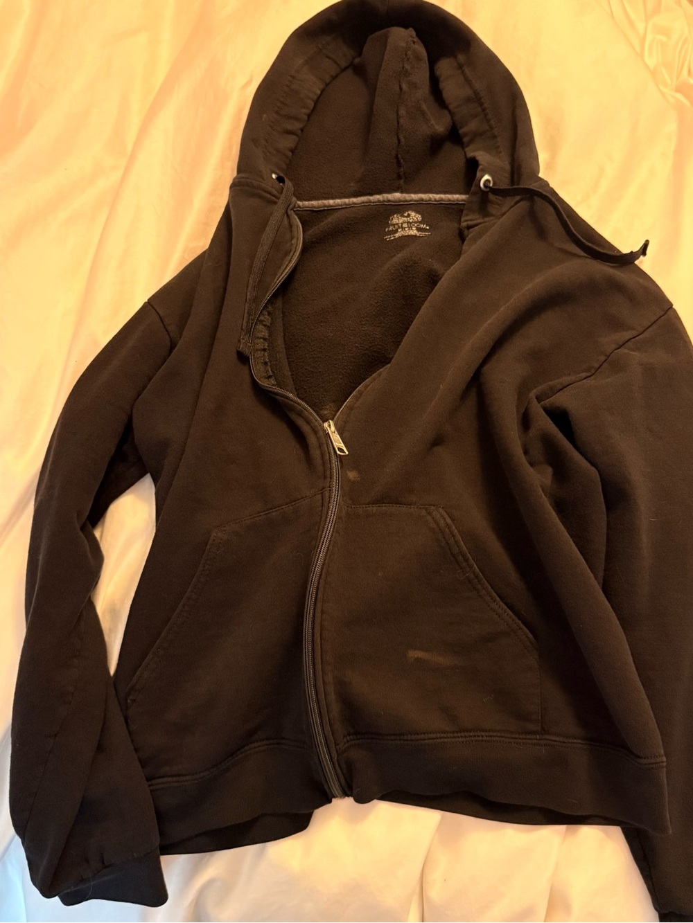 Fruit of the Loom Black Full-Zip Hoodie
